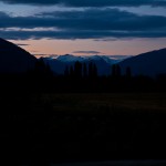Abendlicher Blick vom Balkon des B&B